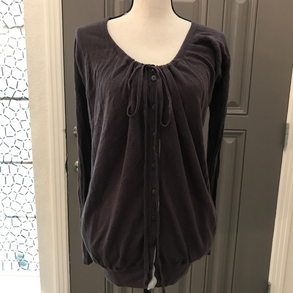 ANTHRO Sweater Cardigan Dark Grey Women’s XS EUC